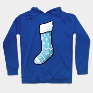 Blue Christmas Stocking Hoodie